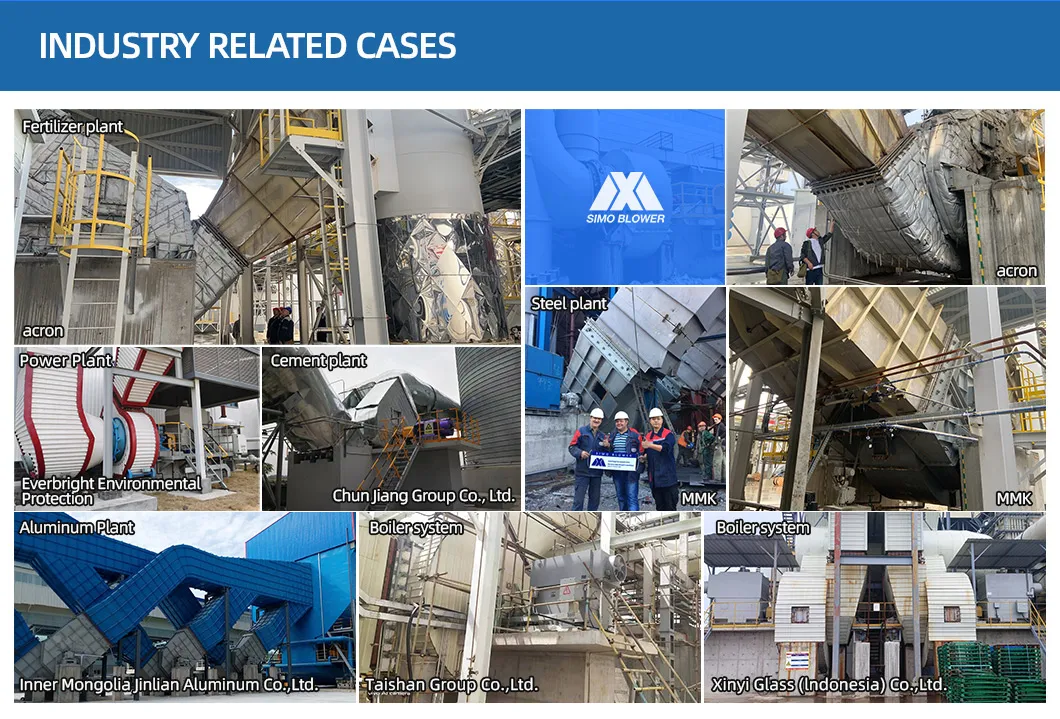 Material de sopro de ventilador centrífugo de 45 kW que transporta grande volume de ar baixa pressão 8